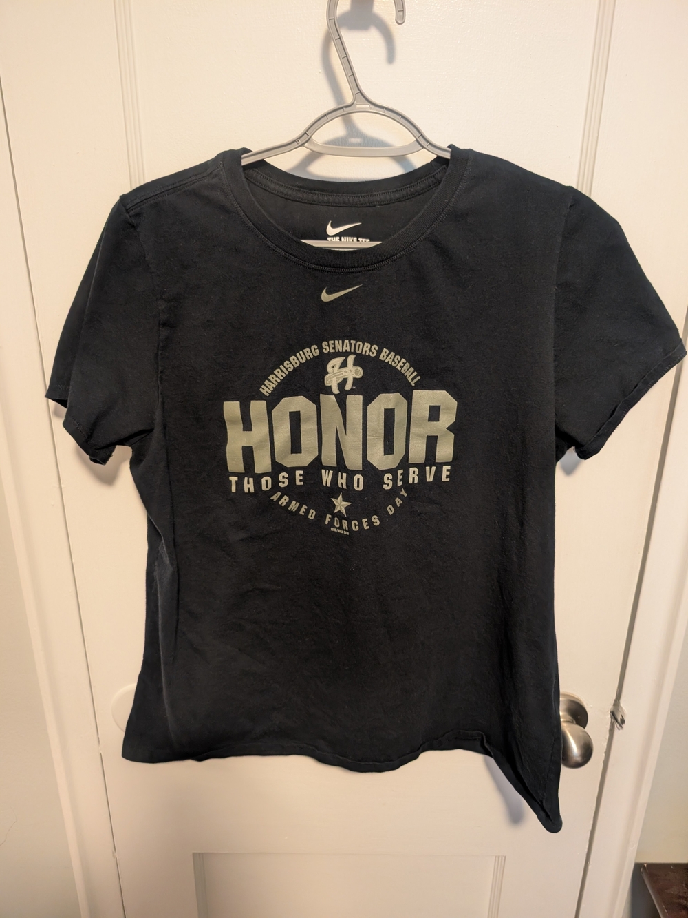 Nike Harrisburg Senators Baseball Tee Women's XXL Honor Those Who Serve
